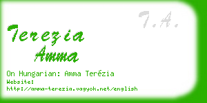 terezia amma business card
