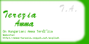 terezia amma business card